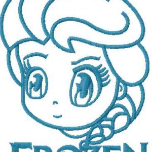 Elsa chibi 5 embroidery design