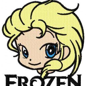 Elsa Chibi Frozen 2 embroidery design