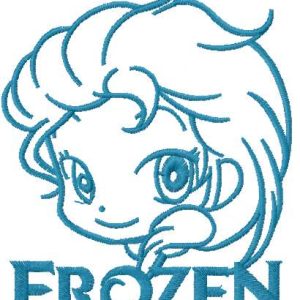 Elsa Chibi 3 embroidery design