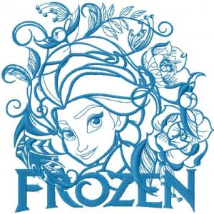 Elsa Frozen embroidery design