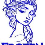 Elsa sketch 11 embroidery design