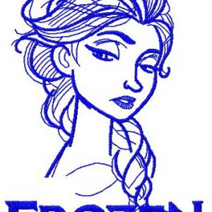 Elsa sketch 11 embroidery design