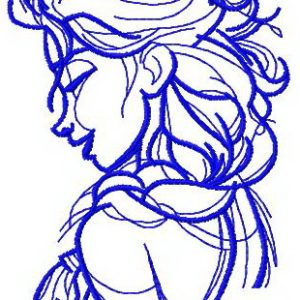 Elsa sketch 2 embroidery design