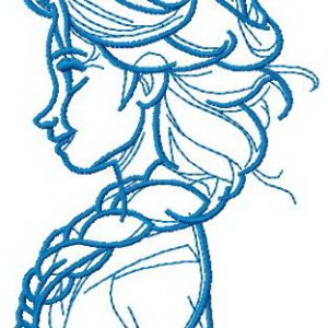 Elsa sketch 3 embroidery design