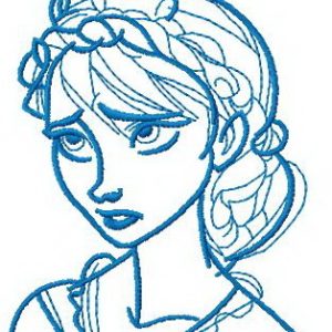 Elsa sketch 6 embroidery design