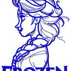Elsa sketch 7  embroidery design