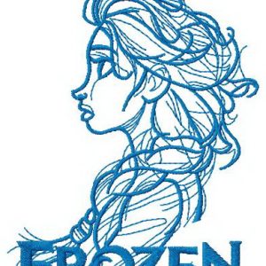 Elsa sketch 9 embroidery design