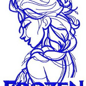 Elsa sketch 10 embroidery design