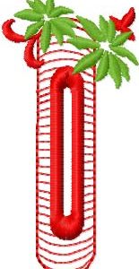 Embroidered Christmas buttonhole embroidery design