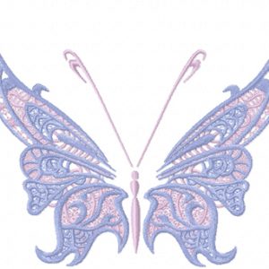 Dreamcatcher butterfly embroidery design