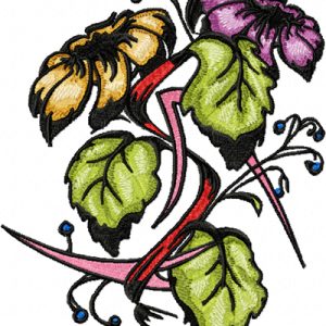 Elegant Flower embroidery design