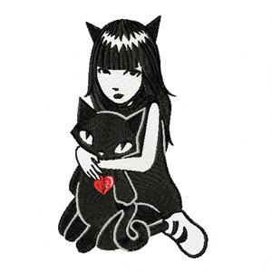 Emily the Strange 1 embroidery design
