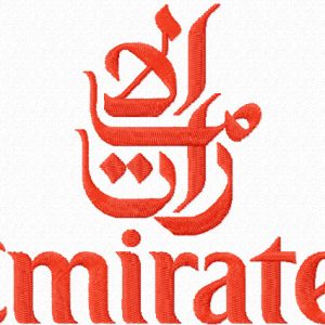 Emirates Airlines logo embroidery design