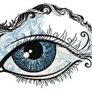Enchanting eye embroidery design