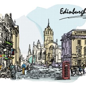 Edinburgh  embroidery design