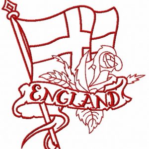 English flag 2 embroidery design