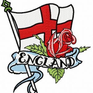 English flag embroidery design
