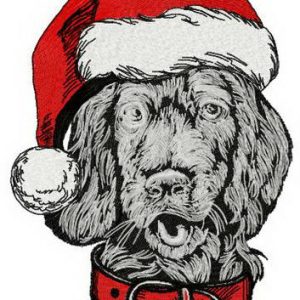 English setter embroidery design