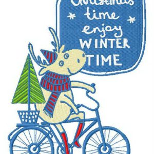 Enjoy winter time 2 embroidery design
