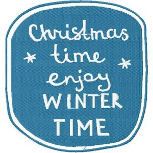 Enjoy winter time 5 embroidery design