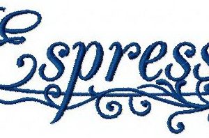 Espresso embroidery design