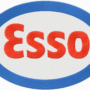 Esso logo embroidery design
