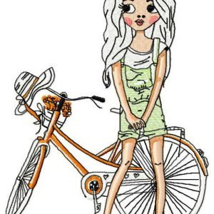 Ethnic girl 2 embroidery design