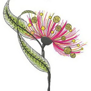 Eucalyptus flower embroidery design