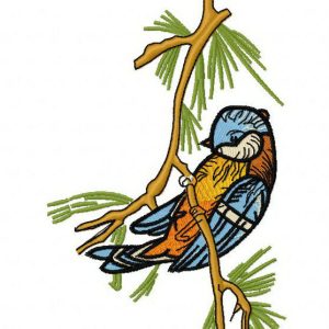 Eurasian blue tit 3 embroidery design