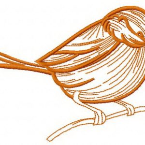 Eurasian blue tit 5 embroidery design
