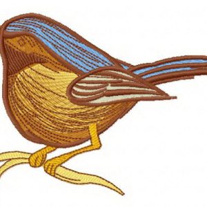 Eurasian blue tit 6 embroidery design