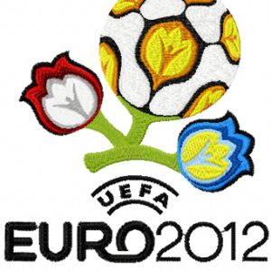EURO 2012 logo embroidery design