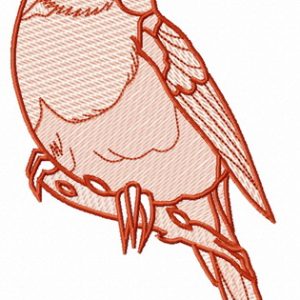 European robin 4 embroidery design