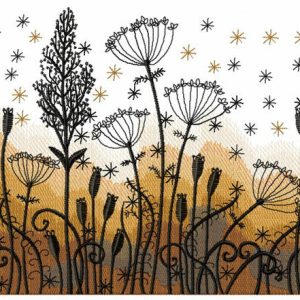 Evening colors embroidery design