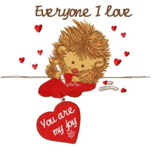 Everyone I love 2 embroidery design