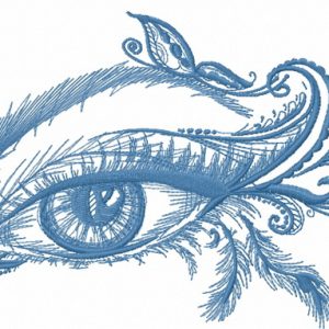 Exotic eye 2 embroidery design