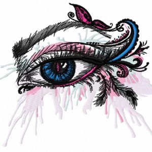 Exotic eye embroidery design