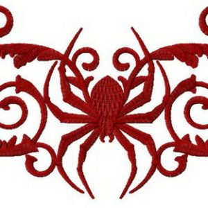 Exotic spider embroidery design