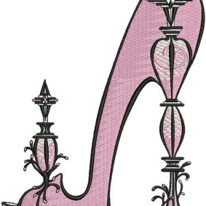 Extravagant high heels embroidery design