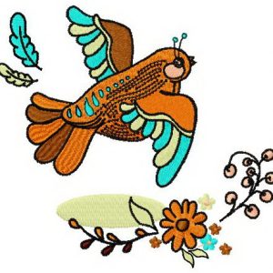 Fabulous bird 2 embroidery design