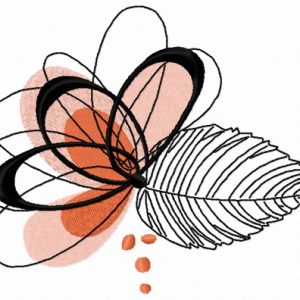 Fading flower 2 embroidery design