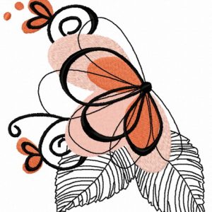 Fading flower embroidery design
