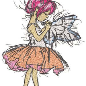 Fairy dancer embroidery design