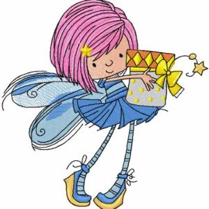 Happy Birthday Fairy embroidery design