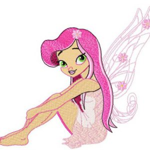 Fairy princess embroidery design