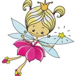 Fairy princess embroidery design