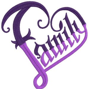 Faith embroidery design