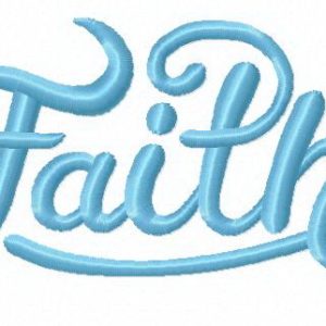 Faith embroidery design