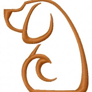Faithful dog 2 embroidery design