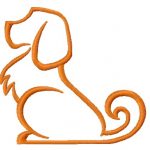 Faithful dog 5 embroidery design